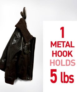 Alternative view of Command 5 lb Large Oil Rubbed Bronze Metal Hooks. 2 Coat Hooks and 4 Strips. Damage-Free Hanging with Adhesive. Forever Classic Great for Hanging Home and Room Decor